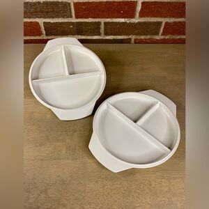 Vintage‎ Regal Ware Microwave Divided Plates No Lids 8 1/2” USA Made Pair